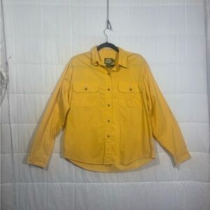 Cabela's Women's Outdoor/Workwear Yellow Long Sleeve Button Down Shirt